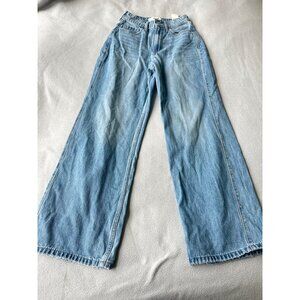 Hollister Jeans Womens 25 High Rise Baggy Pants Denim Wide Leg New Medium Rinse